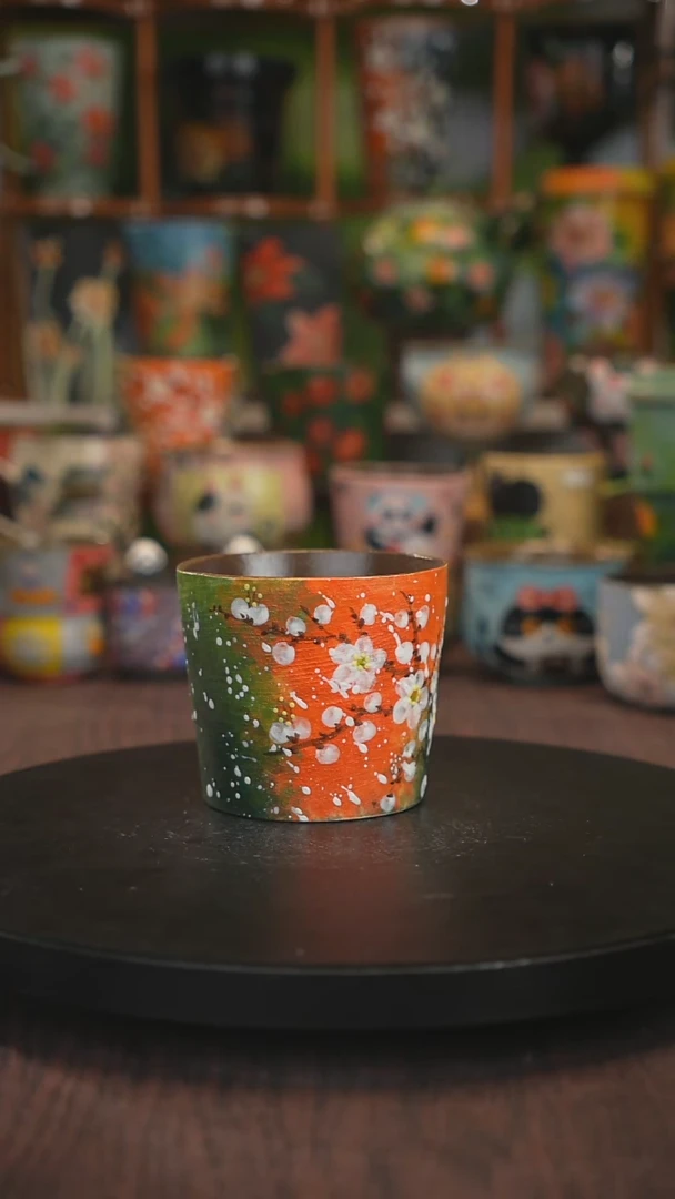 紫砂油画手绘釉下彩