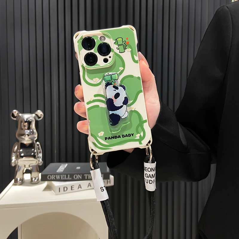 竹子英文花朵适用于苹果15promax手机壳四角挂绳iPhone13/14