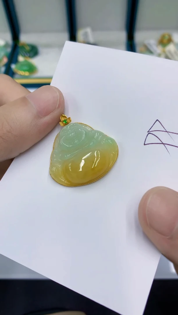 颈饰18K金镶嵌翡翠y****✨翡翠
