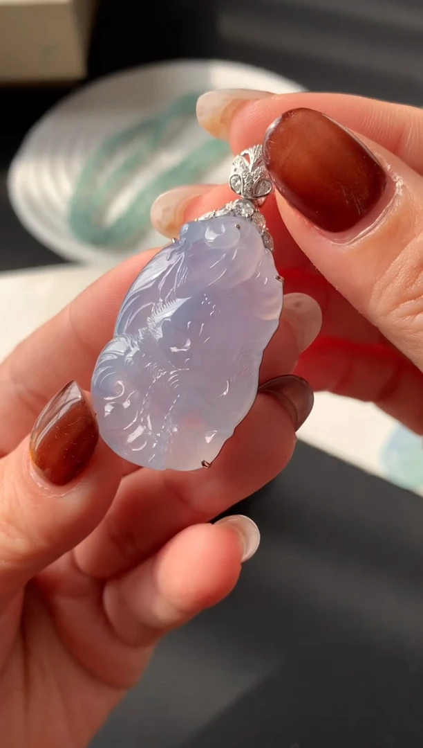 颈饰18K金镶嵌翡翠2****00064548052镶嵌费