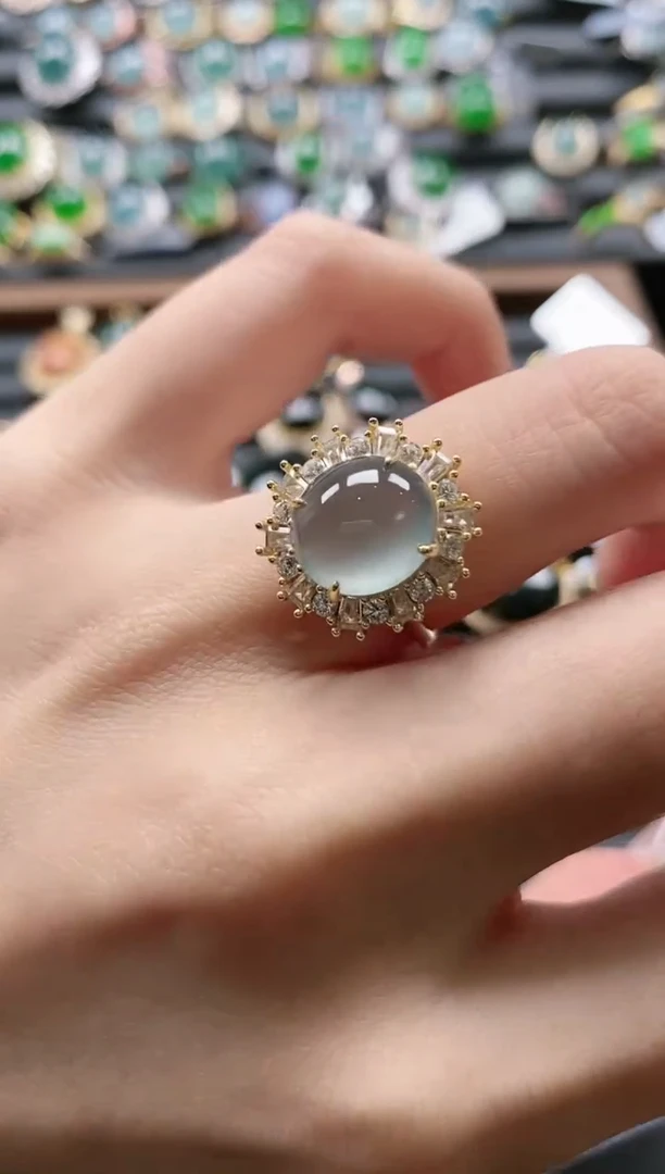 【闪购商品】翡翠戒指银S925镶嵌51151