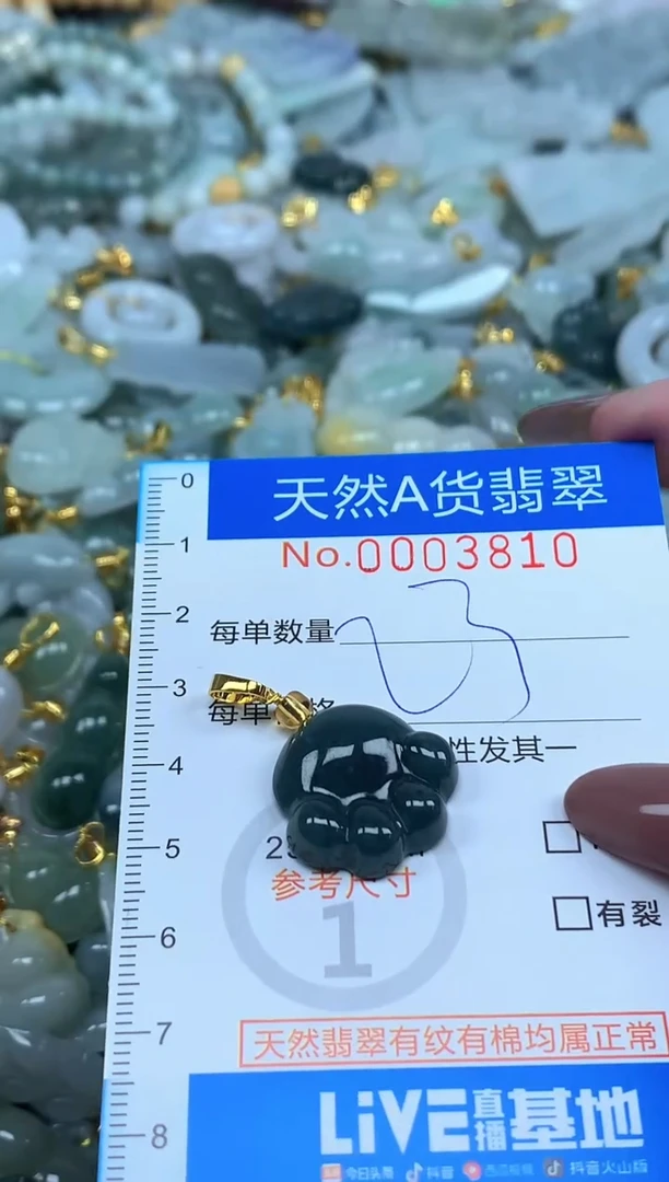 颈饰未镶嵌翡翠净货挂件-3810