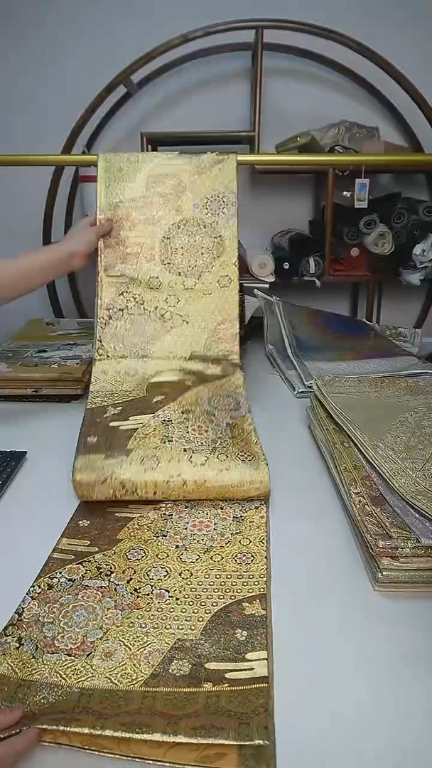 织绣六通宝相花西阵织