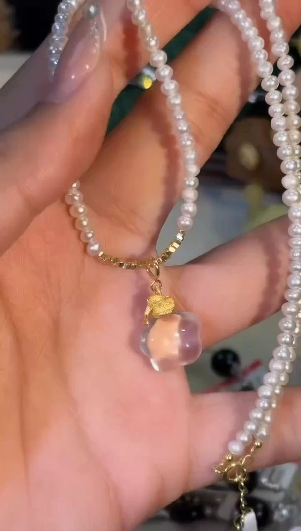 项链银S925镶嵌淡水珍珠k826多样性发货一件