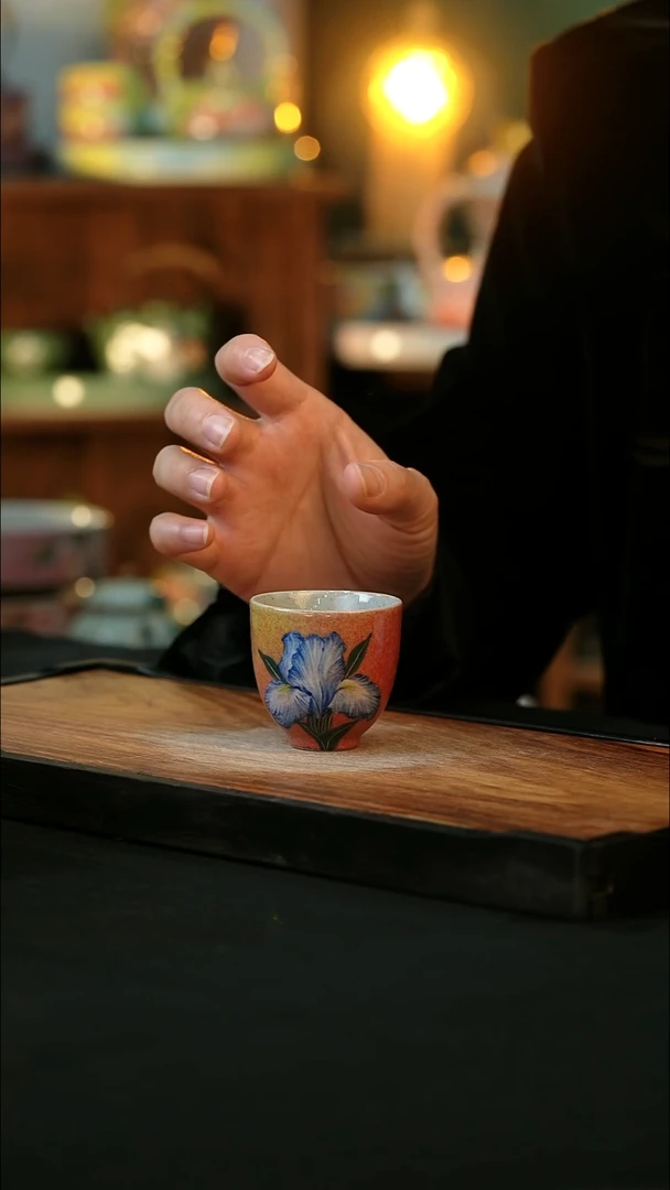 杯手绘心瓷陶瓷浮力