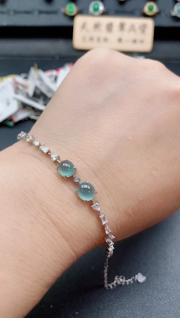 银S925镶嵌戒指翡翠1