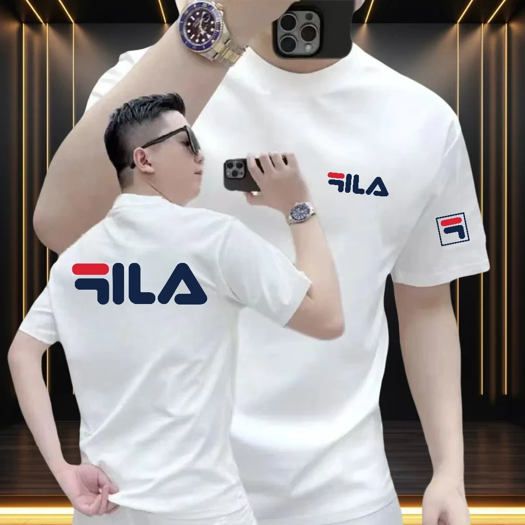 短袖t恤2025夏季新款男女圆领潮牌棉质休闲体恤纯棉圆领男士运动