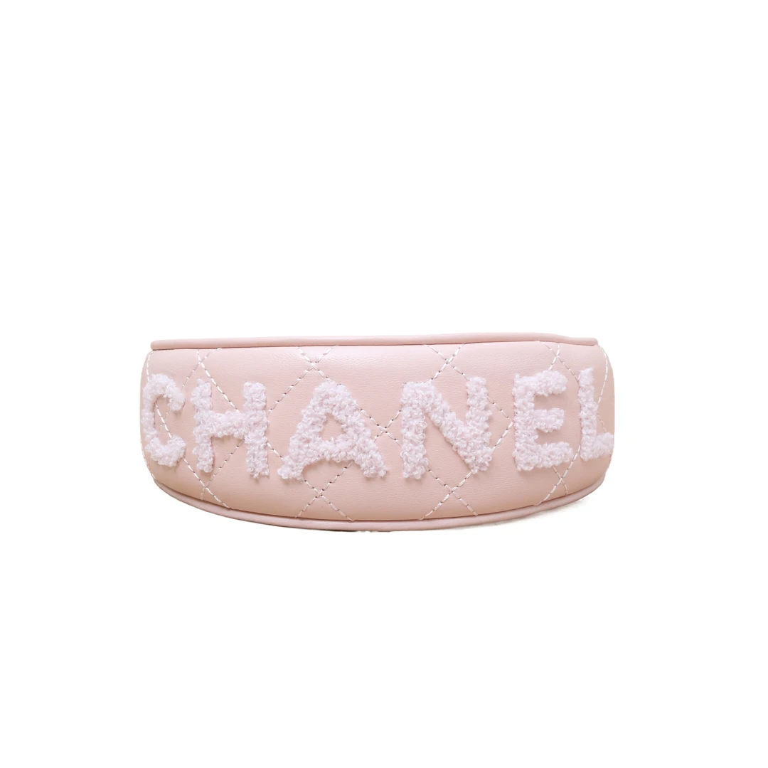 99新 Chanel/香奈儿 汤/P235806477/ 全皮粉色 宽版 发箍