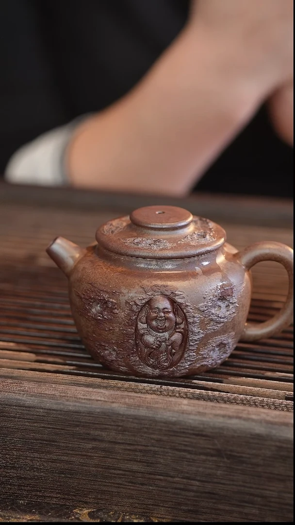 茶壶紫砂不****姜原矿手工制作