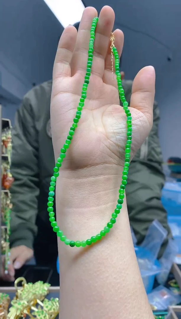 【闪购商品】翡翠耳饰合金161翡翠锁骨链