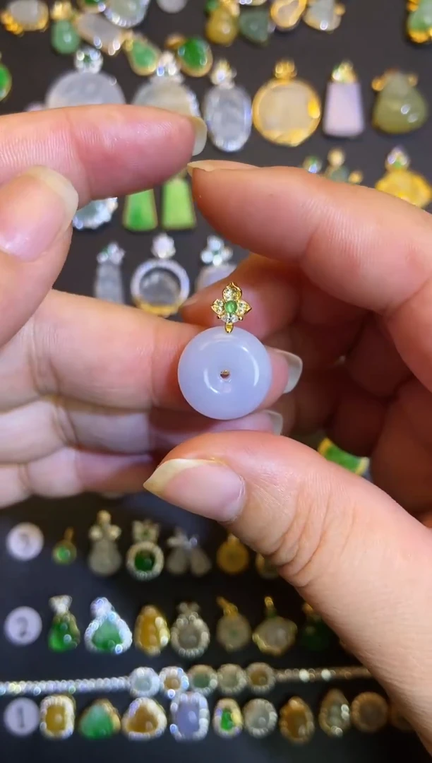 吊坠(不含链)银S925镶嵌翡翠1