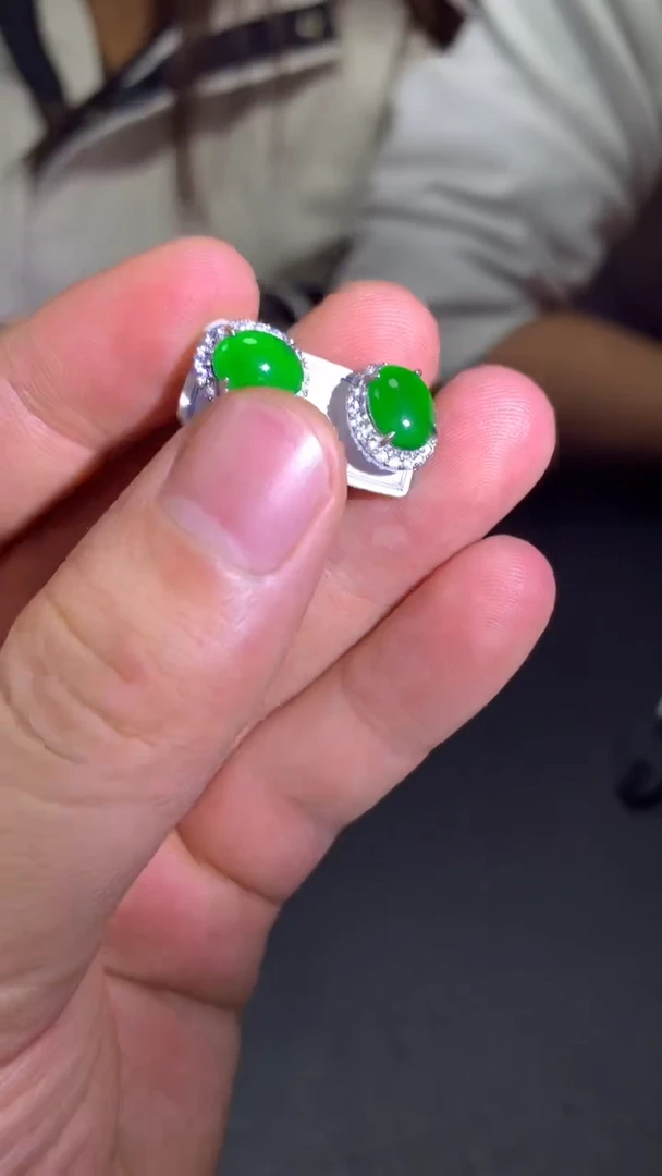 【闪购商品】翡翠耳饰未镶嵌0850483418/多样性发一