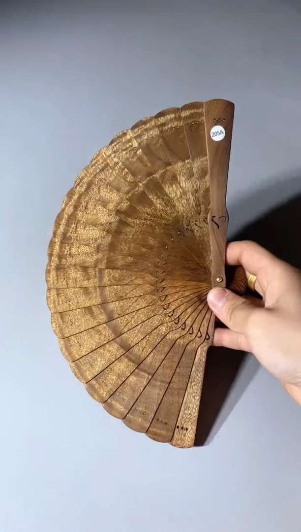 金丝楠205号15cm金丝楠木小叶桢楠扇子