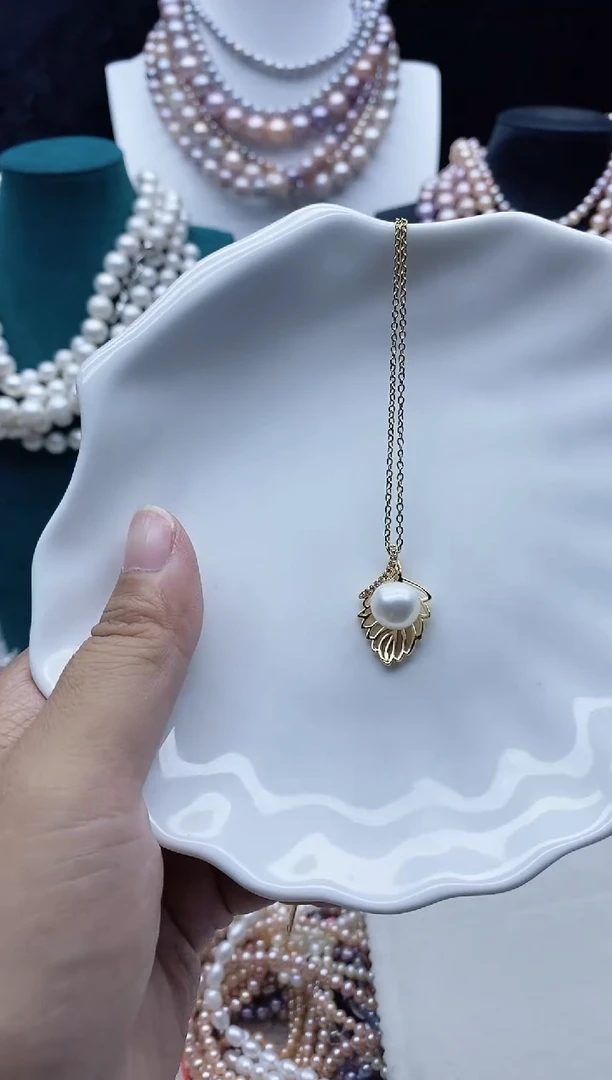 淡水珍珠未镶嵌吊坠(赠链)珍珠吊坠