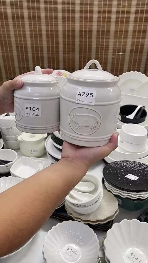 瓷【32米】小猪收纳罐一大一小
