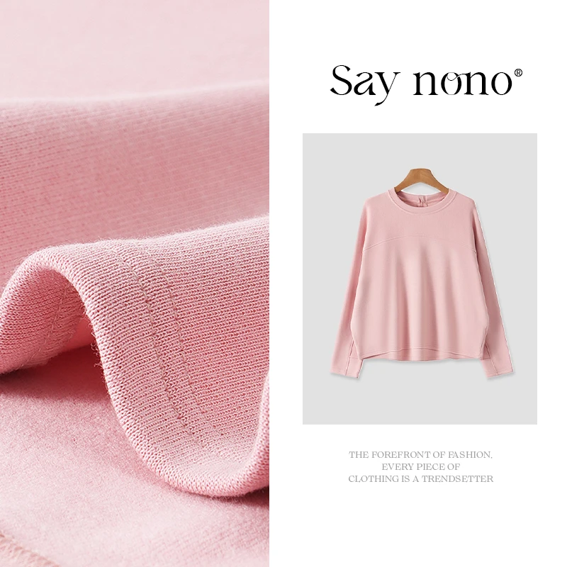 懒猫nono│Saynono 羊毛暖绒圆领插肩卫衣/XXP0056