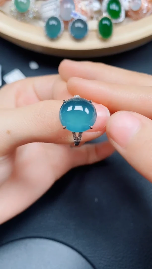 【闪购商品】翡翠戒指银S925镶嵌翡翠