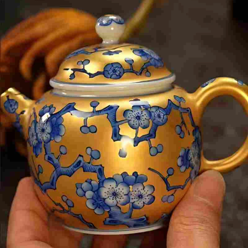 【景德詺兮】周检文·金地满梅宫灯壶MX9149/120cc