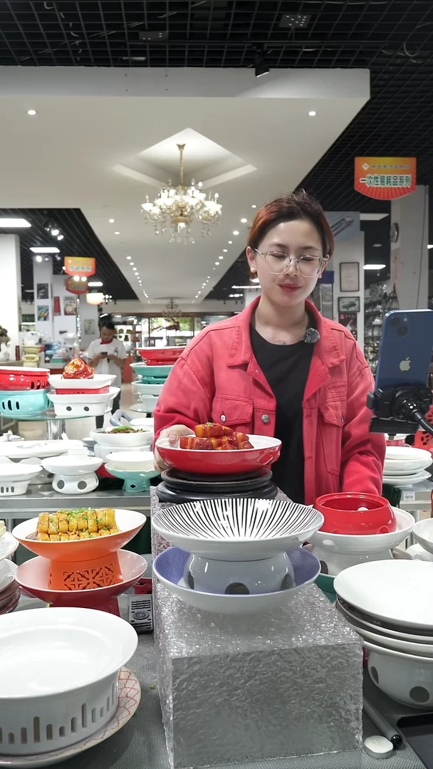 陶瓷狮头炉10英寸单盘