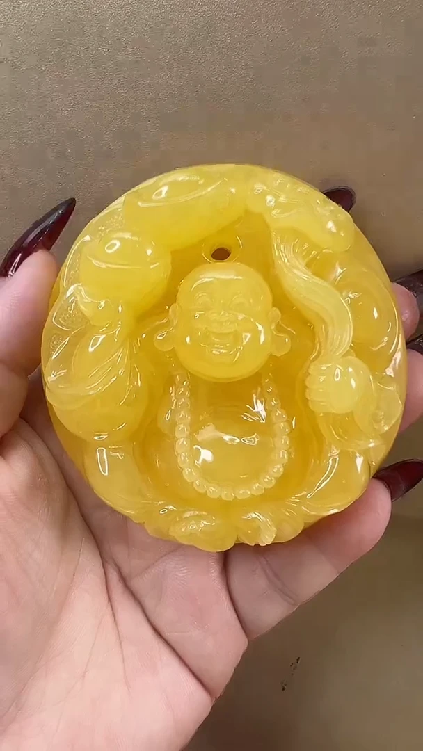 琥珀颈饰未镶嵌吊坠