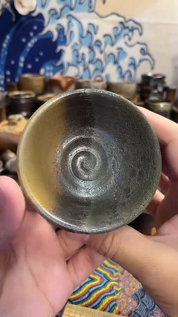 竹内盏杯日式备前烧茶具茶周边