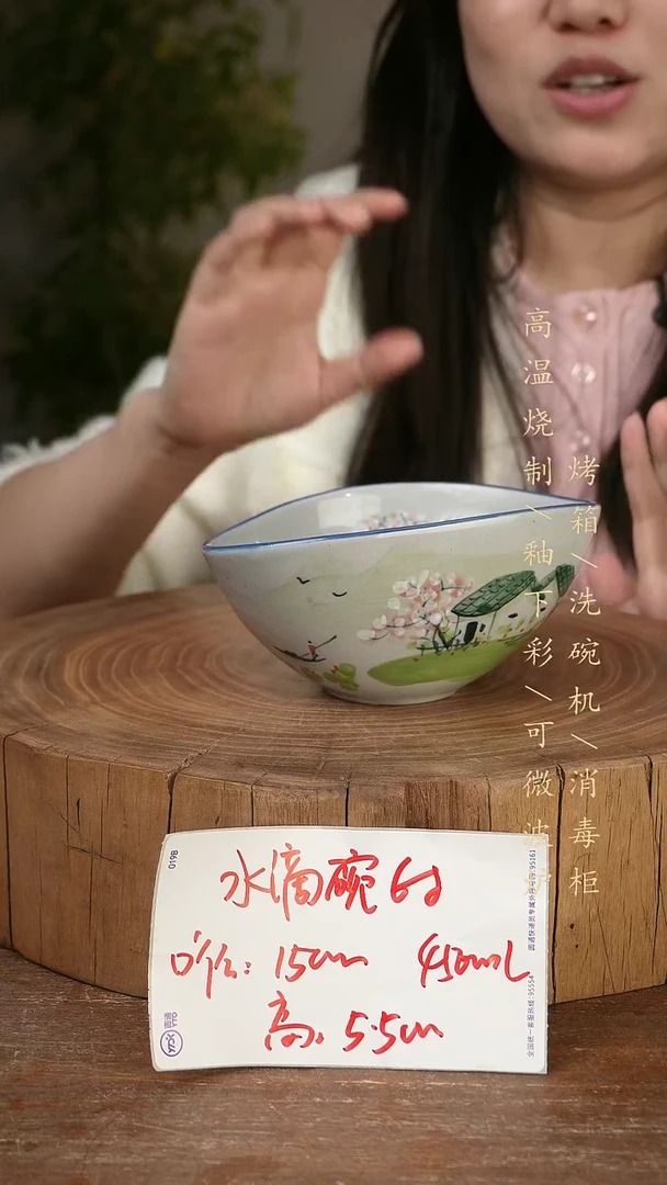 碗瓷景德镇手工手绘高温瓷釉下彩