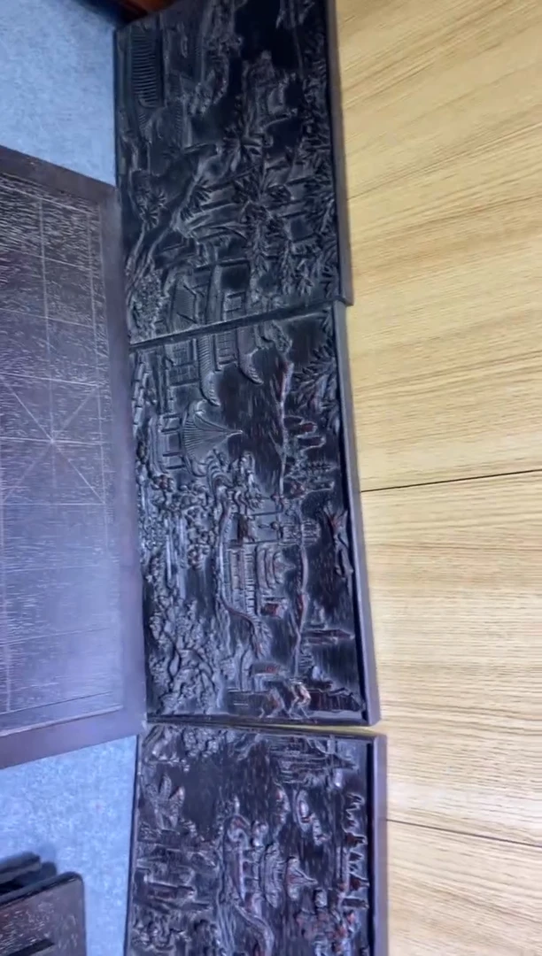 木紫檀拆件雕刻板以直播间实物为准微瑕老物件