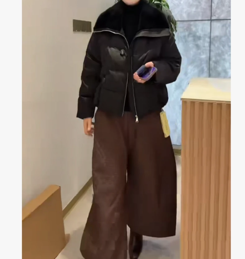 2025冬季新款潮流韩版爆款网红洋气外套裤子女6MDF