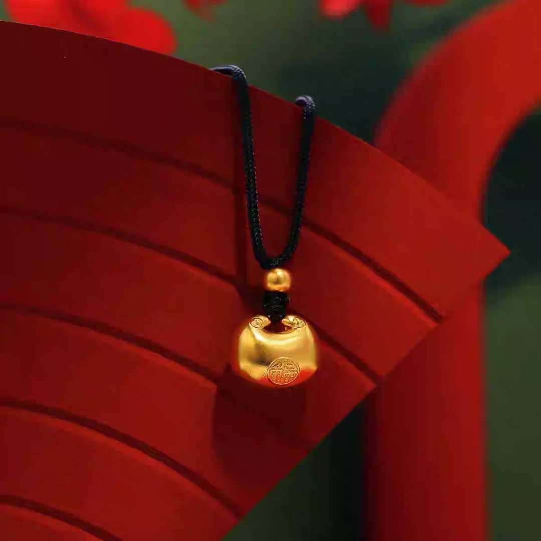 【灵动】黄金足金999小胖福吊坠