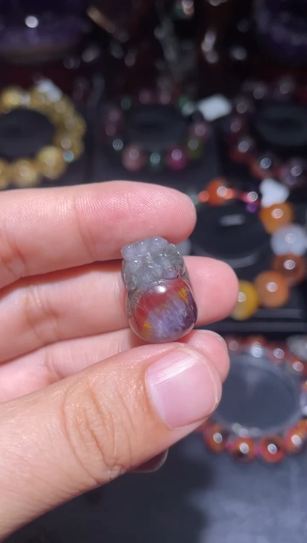 水晶珠宝半成品未镶嵌极光貔貅