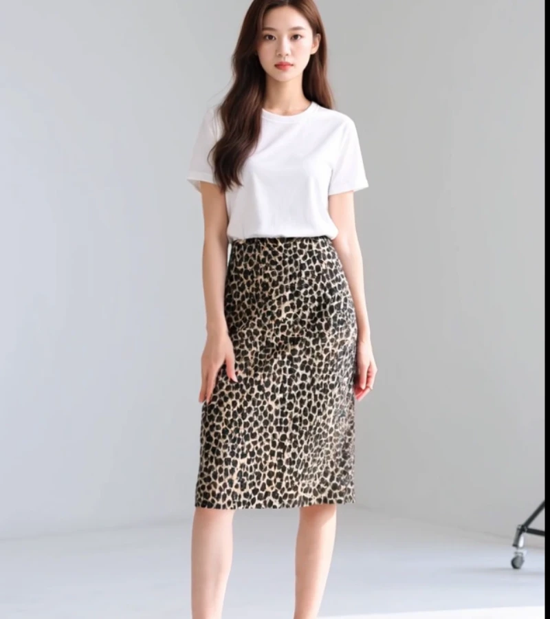 CS003  经典高腰显瘦豹纹半裙 T53614240