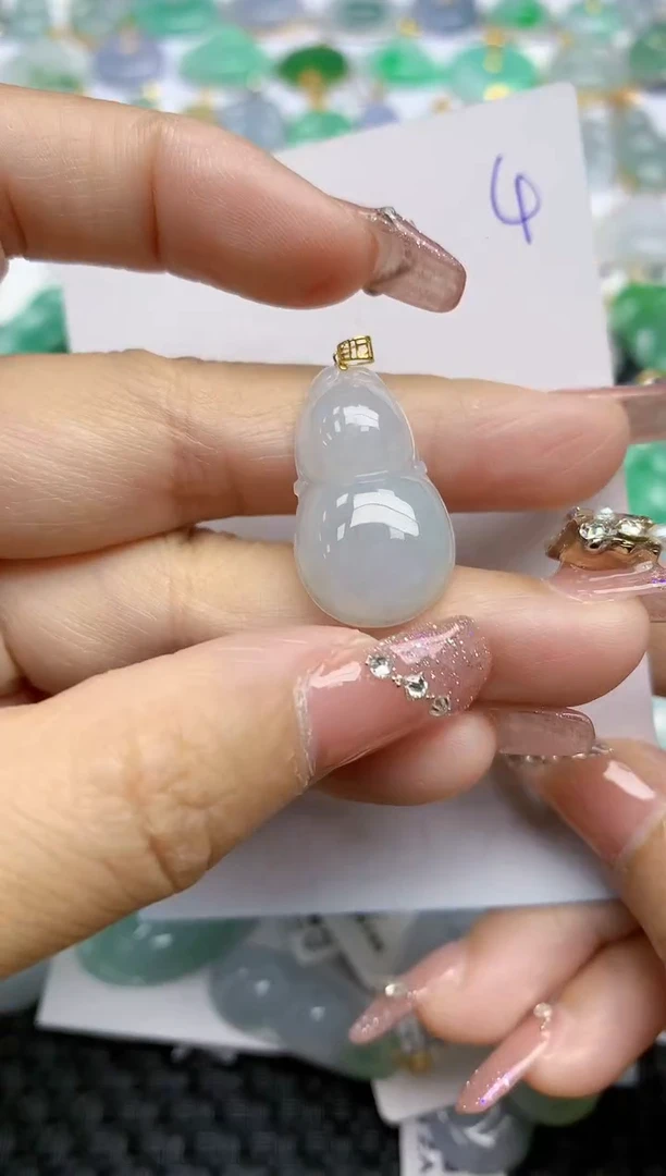 【闪购商品】翡翠颈饰18K金镶嵌天然A货翡翠 4