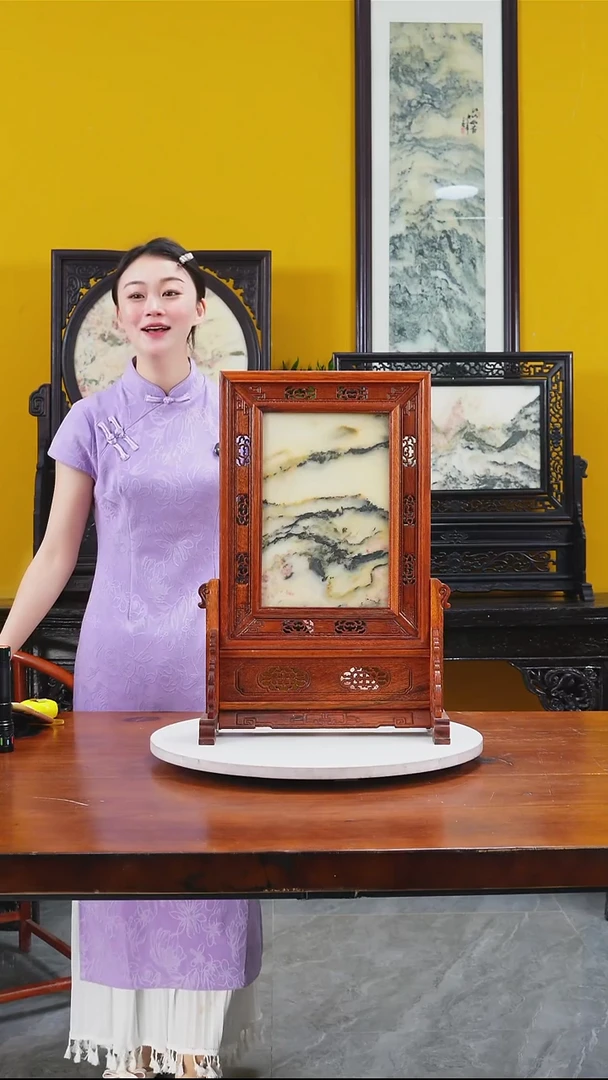 石材天然大理石画摆件