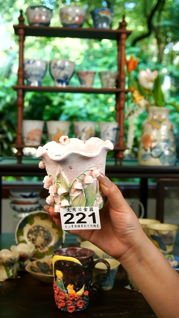 阿瑶手作?****?221粉色铃兰花多肉盆