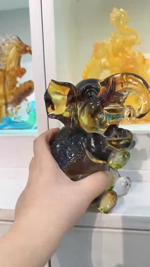 手工艺品琉璃大象