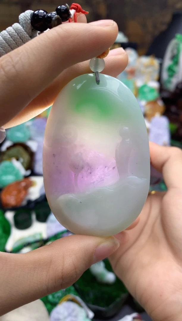 颈饰未镶嵌翡翠天然A货翡翠