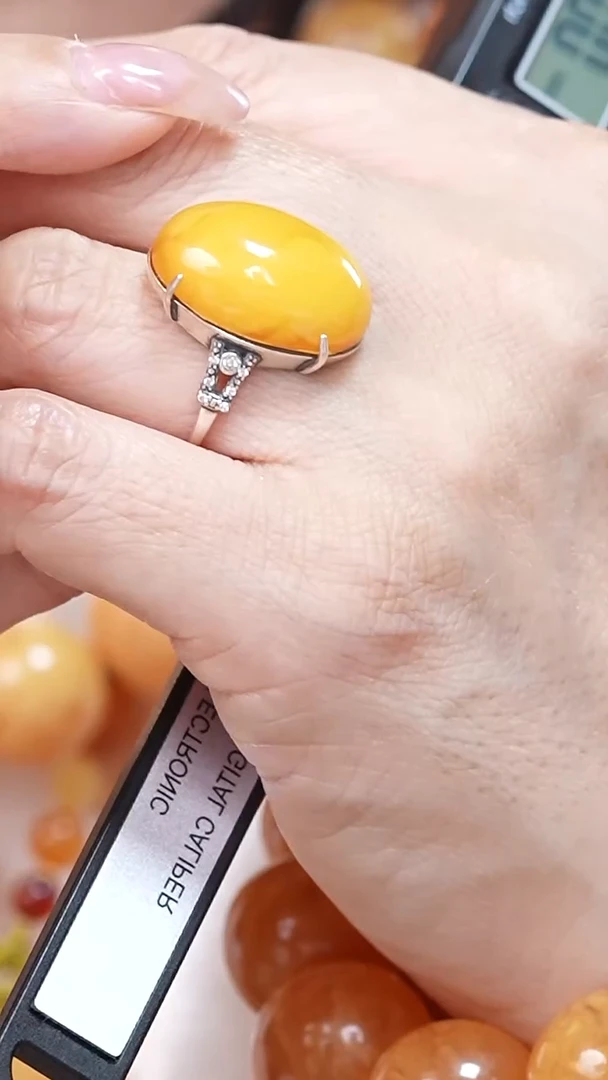 蜜蜡颈饰银S925镶嵌7985天然蜜蜡珠宝奇石云端妖孽全部保真