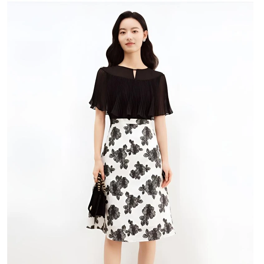 珂莱蒂尔Koradior春夏款时尚气质显瘦优雅百搭连衣裙KF08988W0
