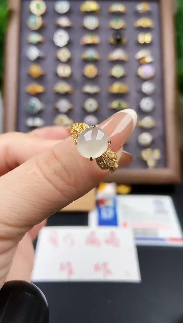 银S925镶嵌戒指翡翠12