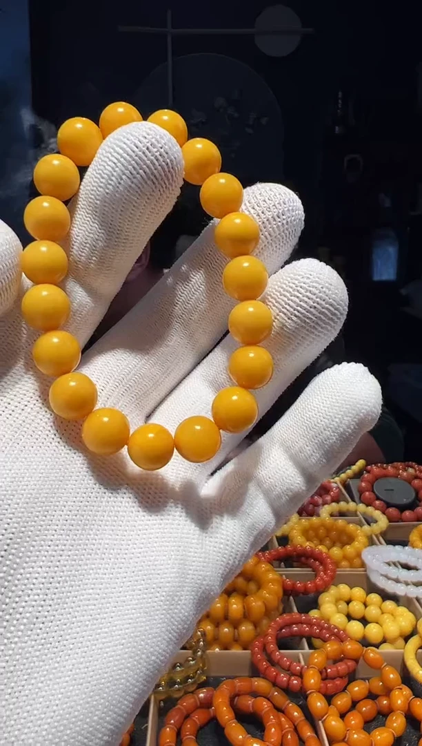 手链蜜蜡未镶嵌11+单圈