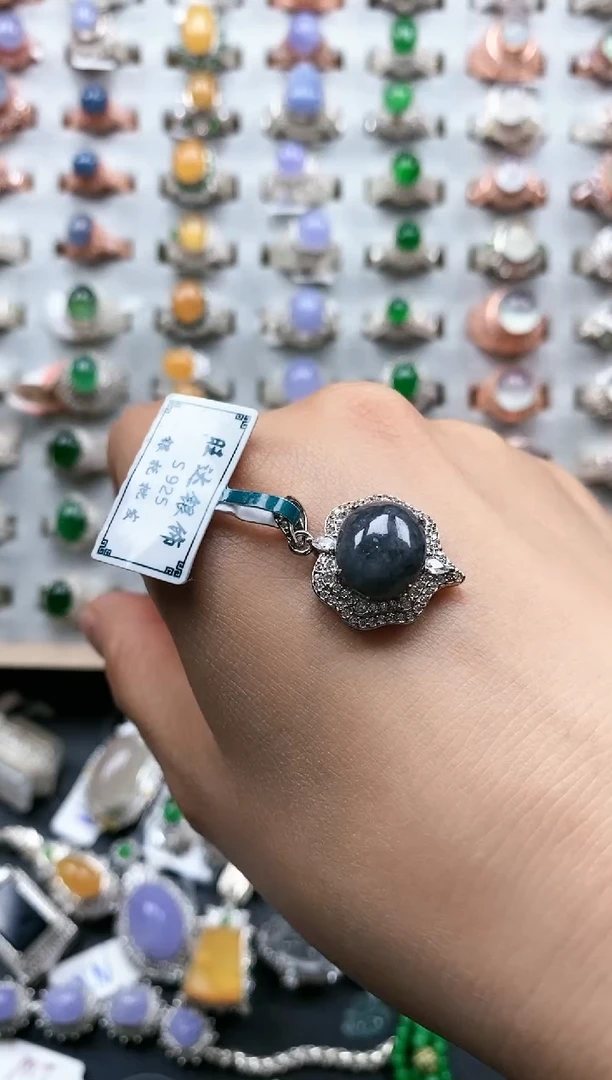 【闪购商品】翡翠戒指银S925镶嵌天然翡翠女戒专场