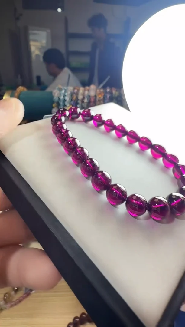 未镶嵌手链石榴石晶6468 约7mm