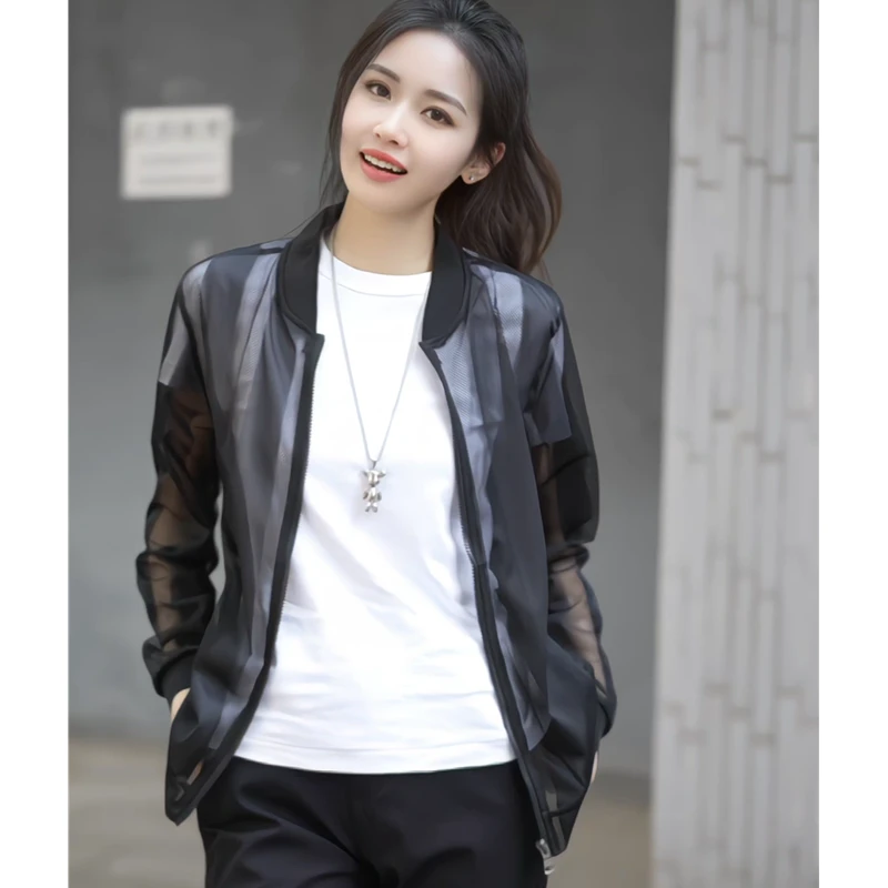 2025夏季新款男士防晒衣潮流镂空透气防晒服户外休闲夹克薄外套男