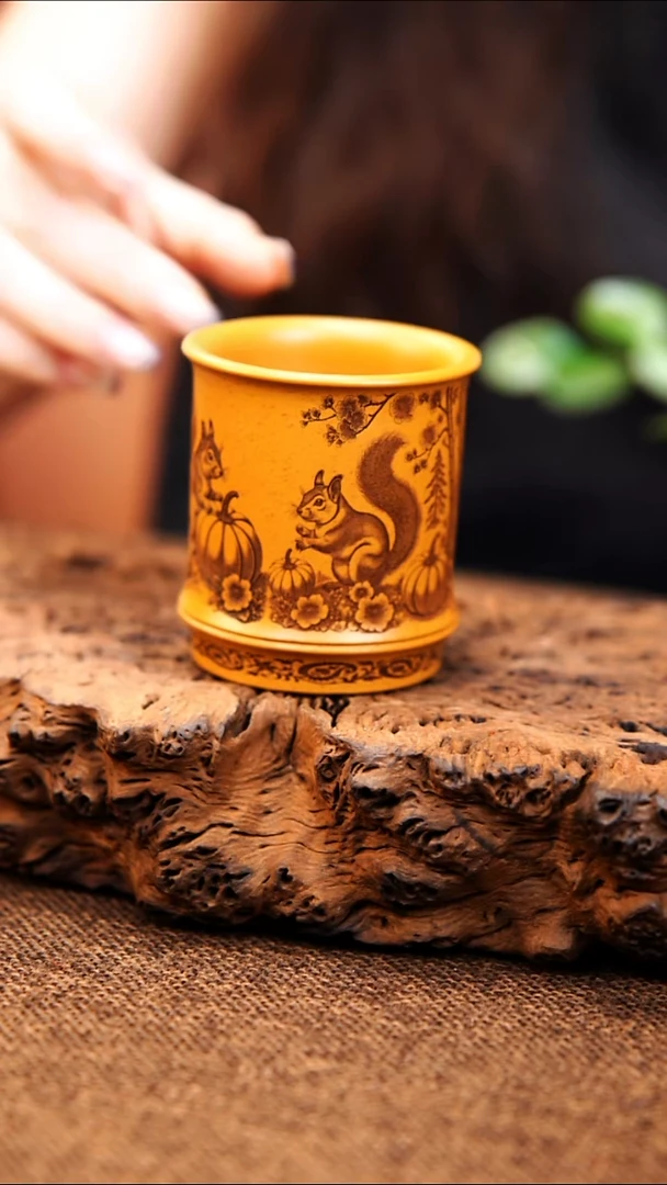 茶杯紫砂宜兴原矿紫砂杯