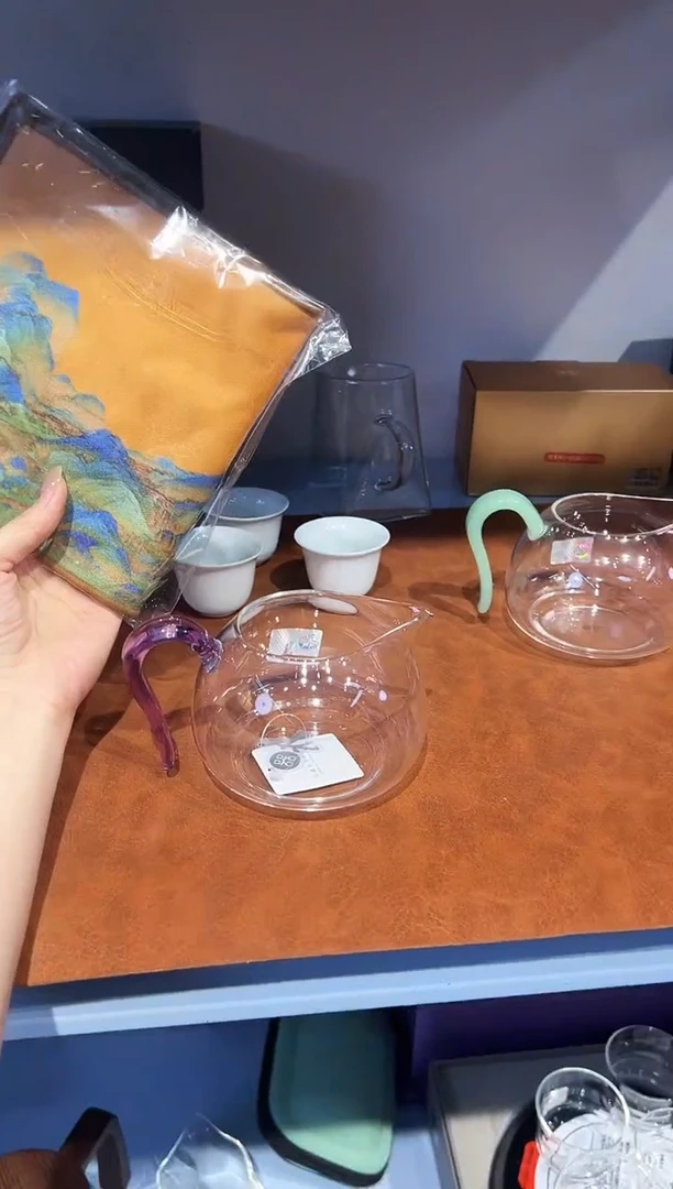 禾器淡然公道杯浅紫色＋茶巾