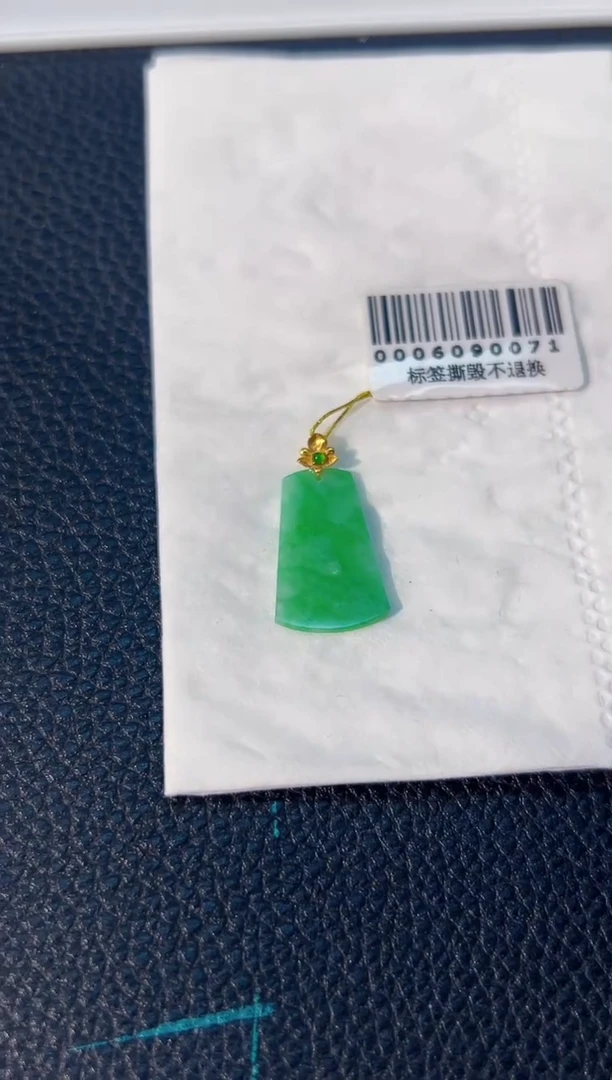 颈饰18K金镶嵌翡翠 缅料A货/支持复检/一件