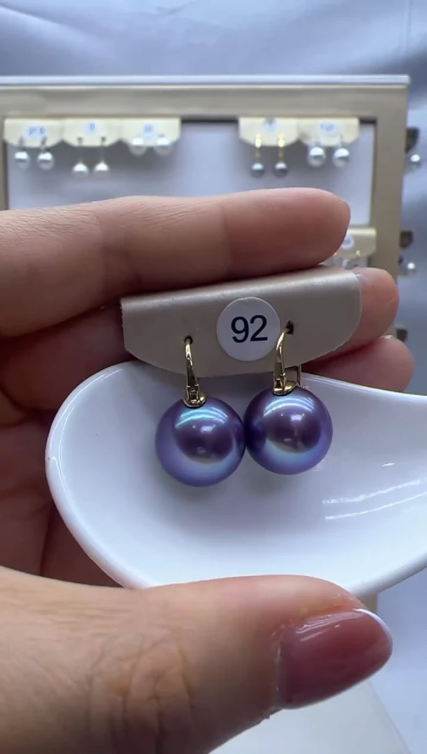 【闪购商品】淡水珍珠耳饰银S925镶嵌92