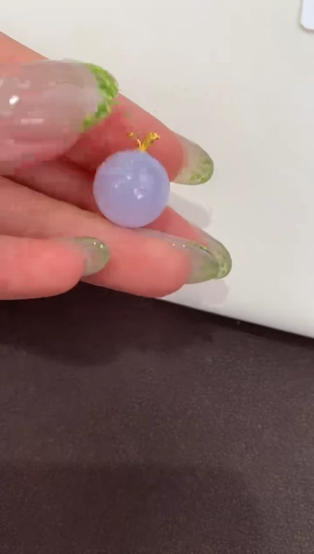 颈饰18K金镶嵌翡翠天然缅甸a货翡翠