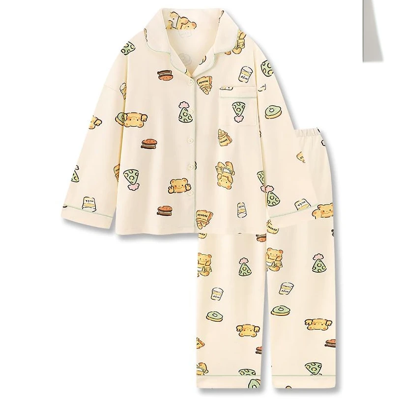 2025新款纯棉睡衣女款春秋季甜美可爱长袖可外穿家居服宽松套装