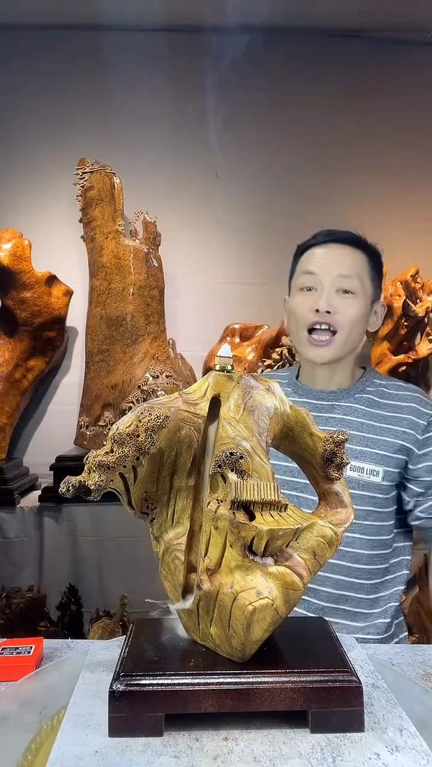 金丝楠杰**了小叶桢楠随行摆件61